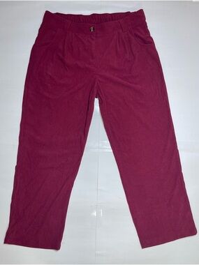 HALARA Women’s Burgundy Ribbed Corduroy pants Size XL NWOT